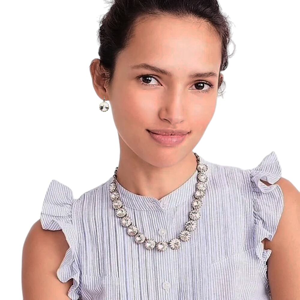 J.Crew Crystal Venus Flytrap Statement Necklace &… - image 2